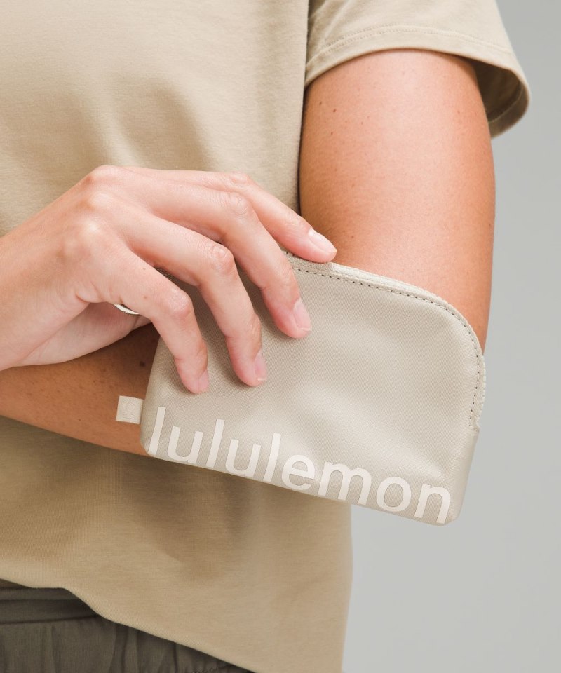 Lululemon Clippable Card Pouch Raw Linen / White Opal Online Outlet Sale