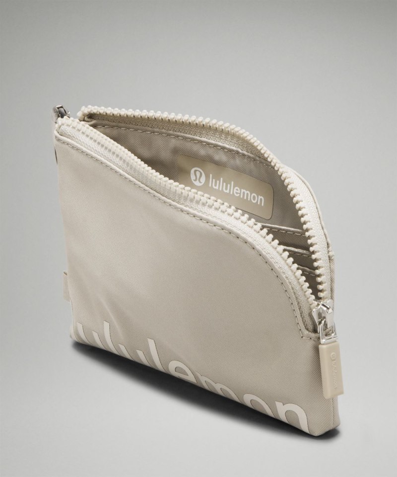 Lululemon Clippable Card Pouch Raw Linen / White Opal Online Outlet Sale