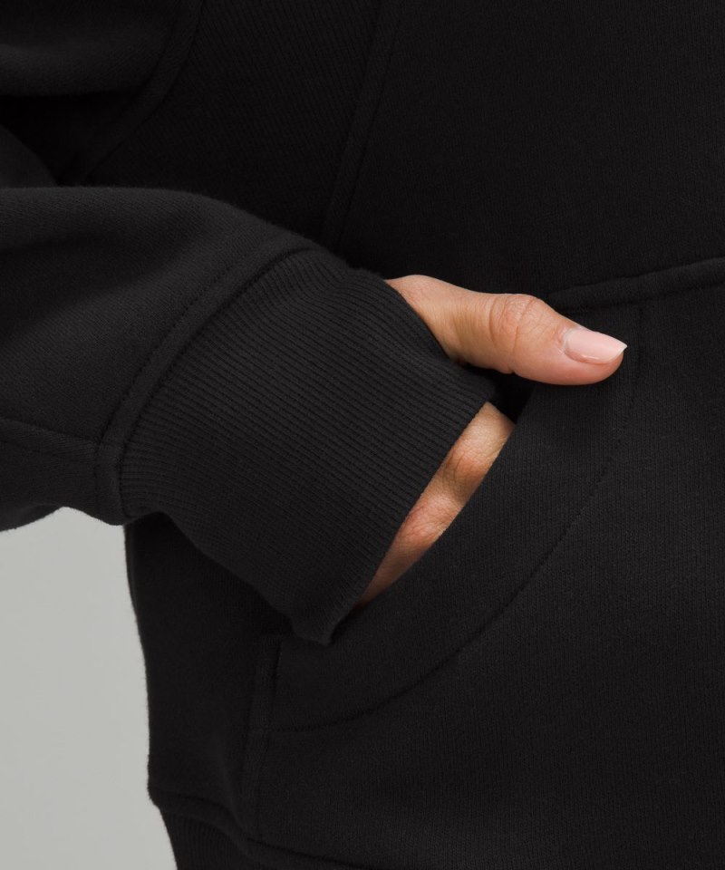 Lululemon Scuba Oversized Funnel-Neck Half Zip Black Online Outlet Sale