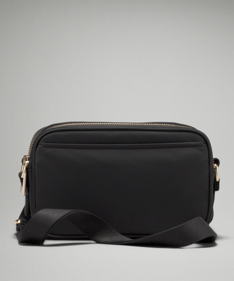 Lululemon Crossbody Camera Bag 2L Black / Gold Online Outlet Sale