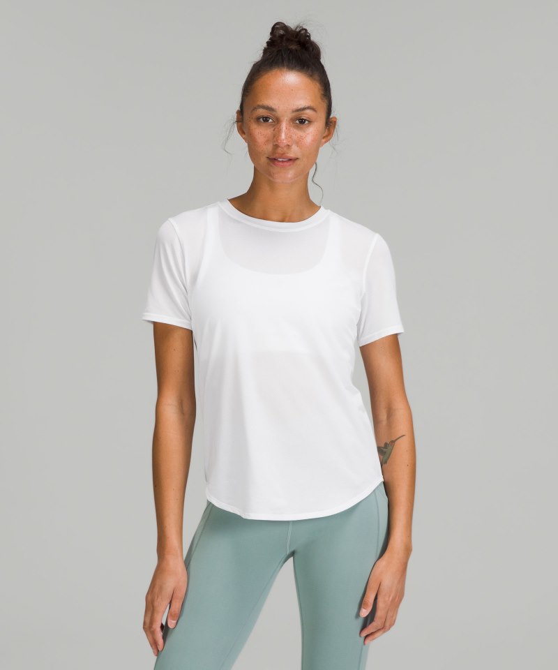 Lululemon High-Neck Running and Training T-Shirt White Online Outlet Sale
