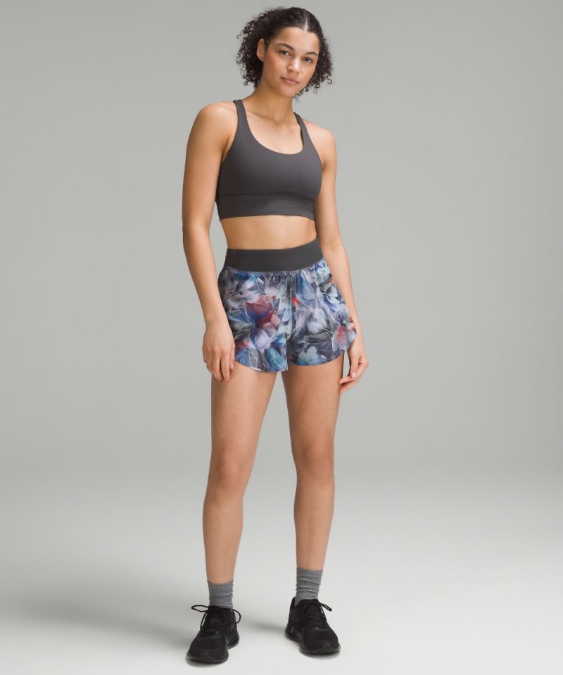 Lululemon Fast and Free Reflective High-Rise Classic-Fit Short 3" Luminescent Floral Multi / Graphite Grey Online Outlet Sale