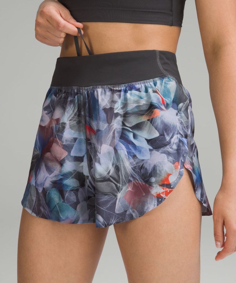Lululemon Fast and Free Reflective High-Rise Classic-Fit Short 3" Luminescent Floral Multi / Graphite Grey Online Outlet Sale
