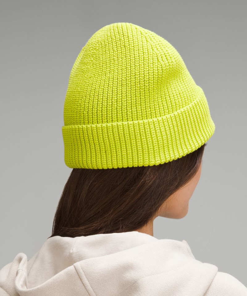 Lululemon Close-Fit Cotton-Blend Ribbed Beanie Lichen Lime Online Outlet Sale