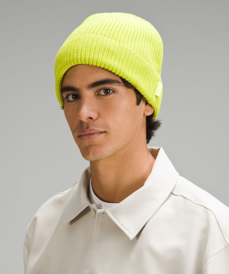 Lululemon Close-Fit Cotton-Blend Ribbed Beanie Lichen Lime Online Outlet Sale