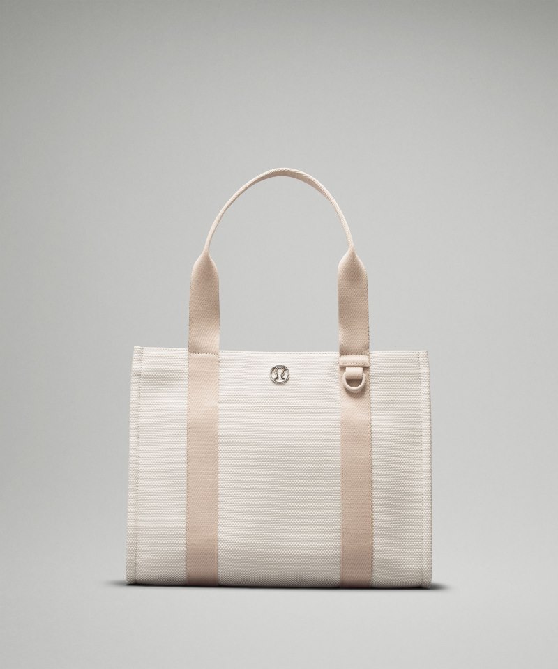Lululemon Two-Tone Canvas Tote Bag 10L Mojave Tan / Light Ivory Online Outlet Sale