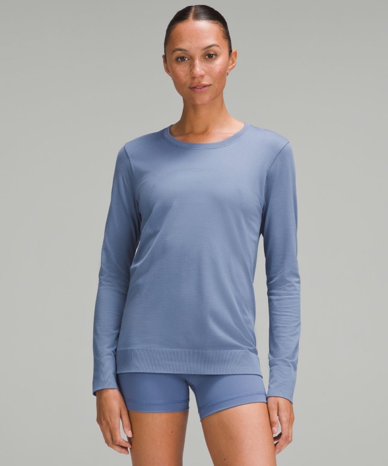 Lululemon Swiftly Relaxed Long-Sleeve Shirt Oasis Blue / Oasis Blue Online Outlet Sale