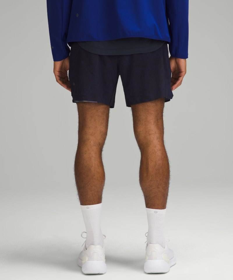 Lululemon Surge Lined Short 6" Gravel Dust True Navy Multi Online Outlet Sale