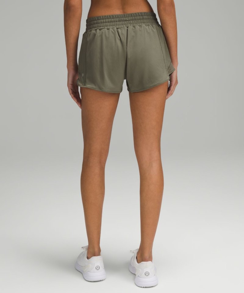 Lululemon Hotty Hot High-Rise Lined Short 2.5" Army Green Online Outlet Sale