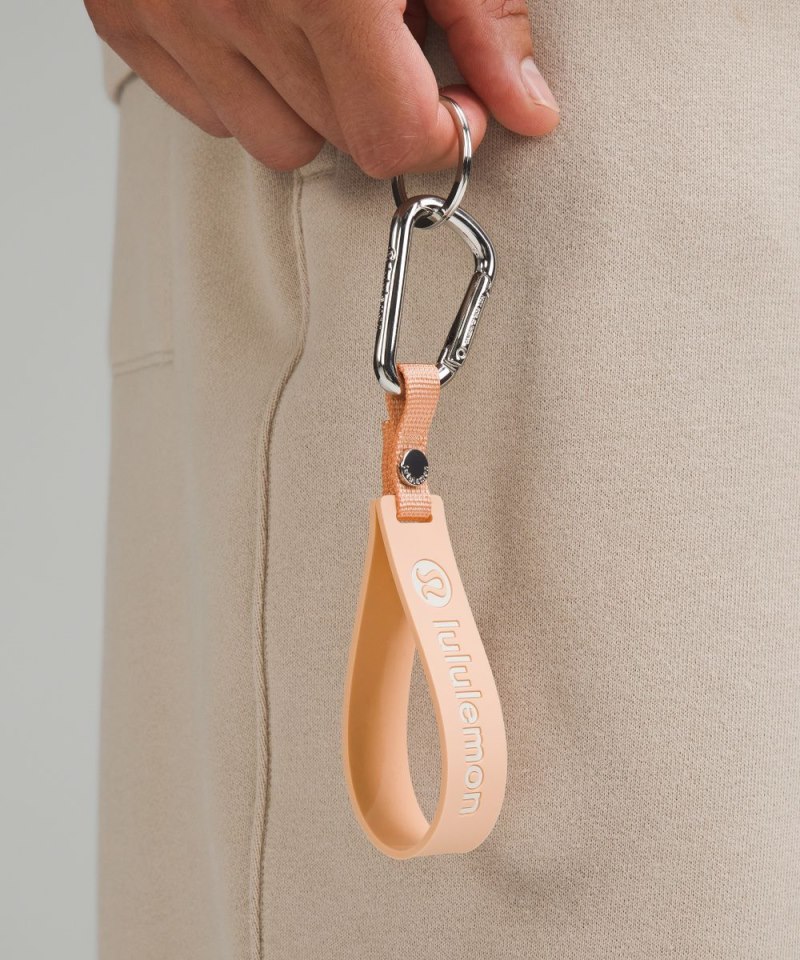 Lululemon Silicone Keychain Peach Bellini / White Opal Online Outlet Sale