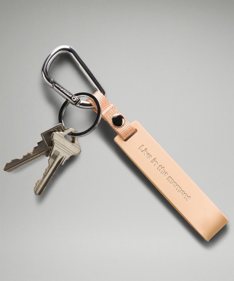 Lululemon Silicone Keychain Peach Bellini / White Opal Online Outlet Sale