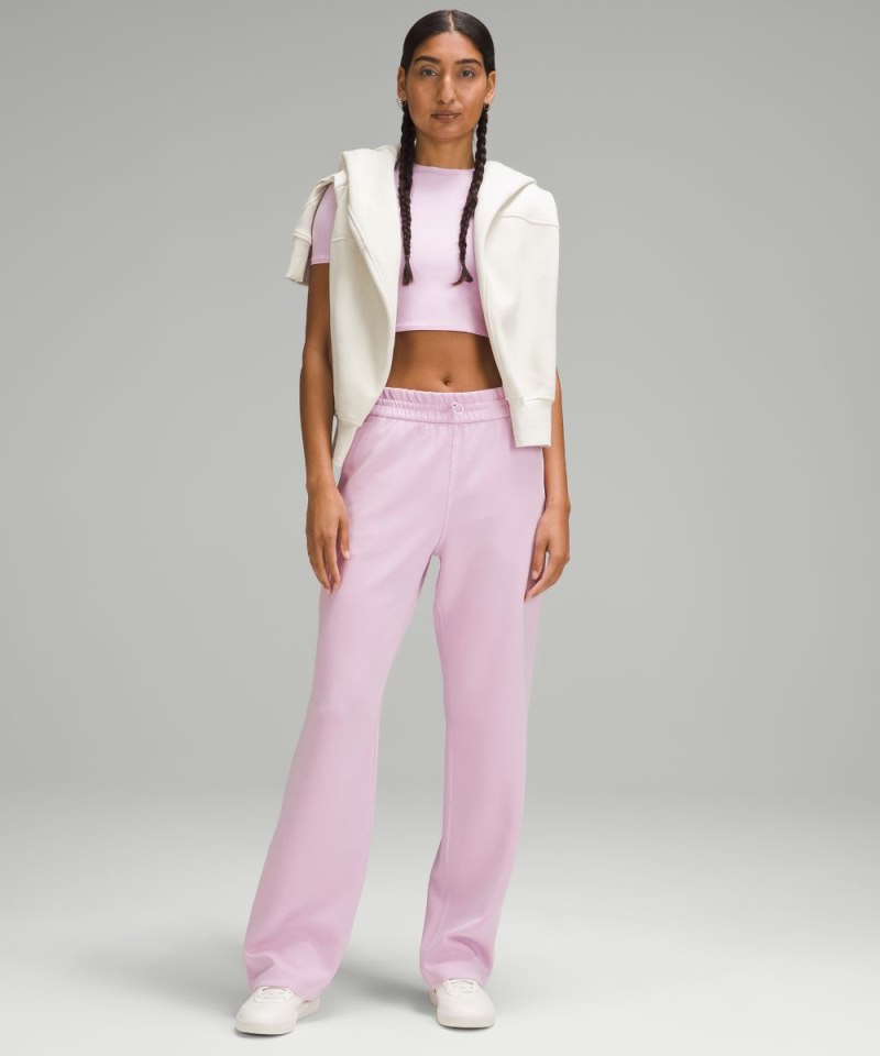 Lululemon Wundermost Ultra-Soft Nulu Crewneck Cropped T-Shirt Vitapink Online Outlet Sale