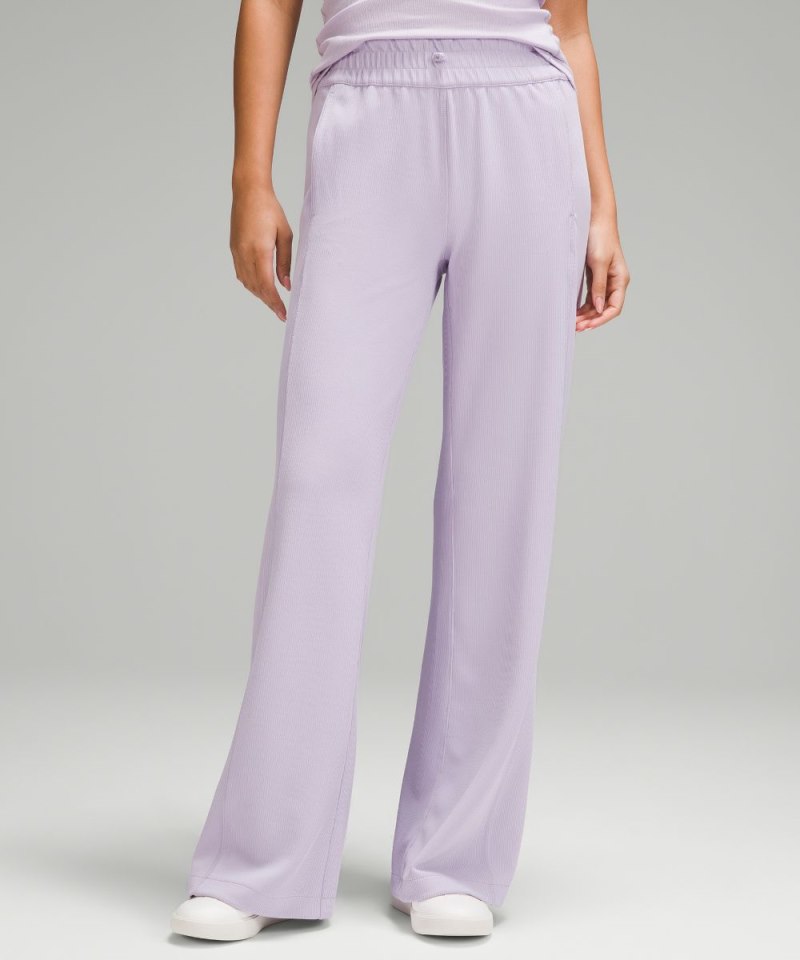 Lululemon Ribbed Softstreme Mid-Rise Pant 32" Lilac Ether Online Outlet Sale