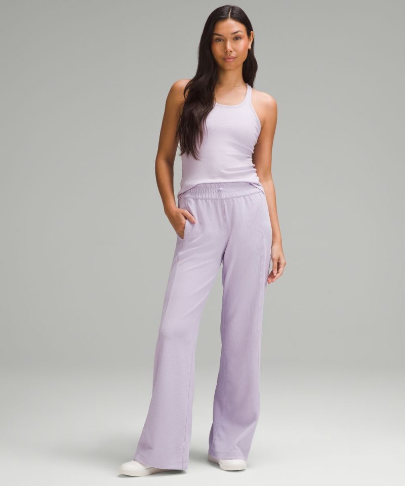 Lululemon Ribbed Softstreme Mid-Rise Pant 32" Lilac Ether Online Outlet Sale