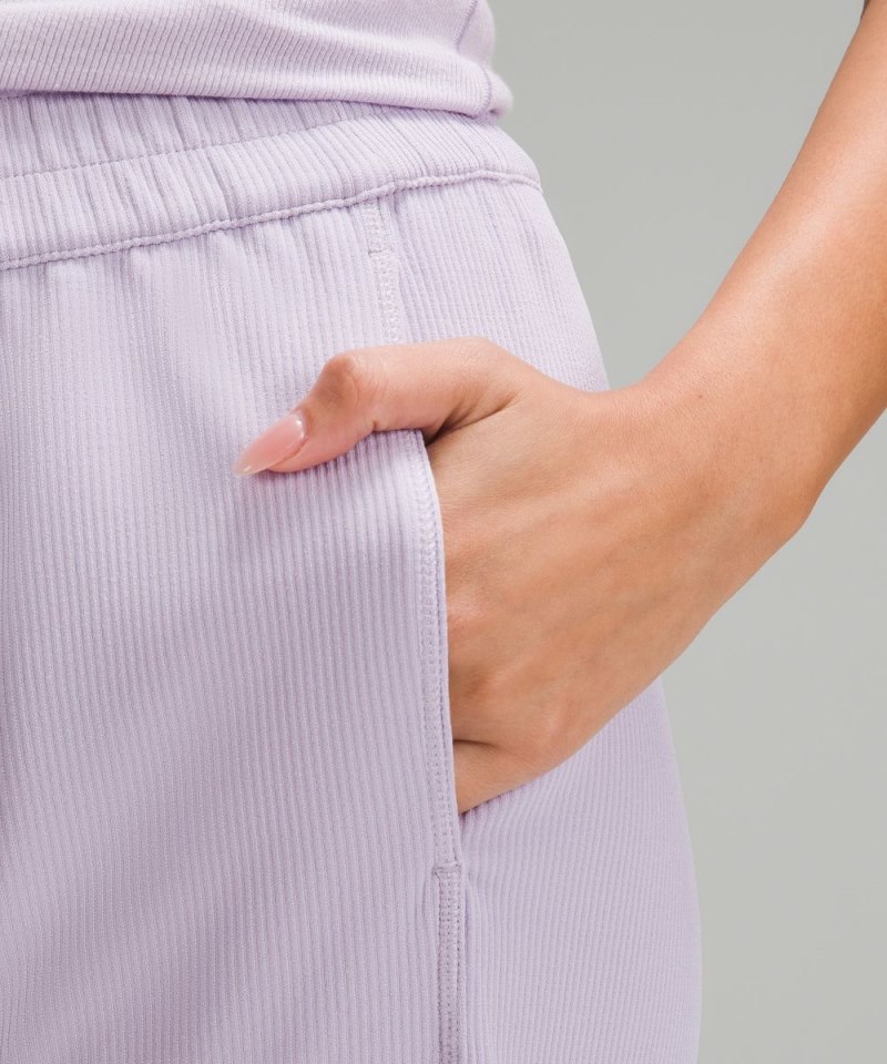 Lululemon Ribbed Softstreme Mid-Rise Pant 32" Lilac Ether Online Outlet Sale