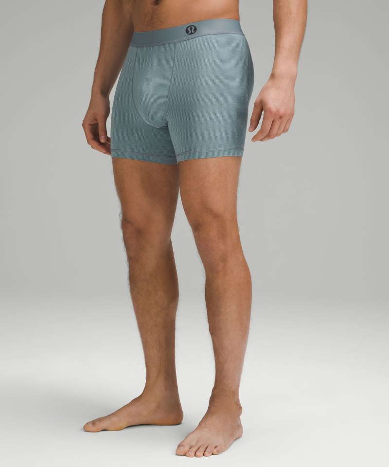 Lululemon Always In Motion Boxer 5" Jumie Stripe Cloud Blue Belgian Blue Online Outlet Sale