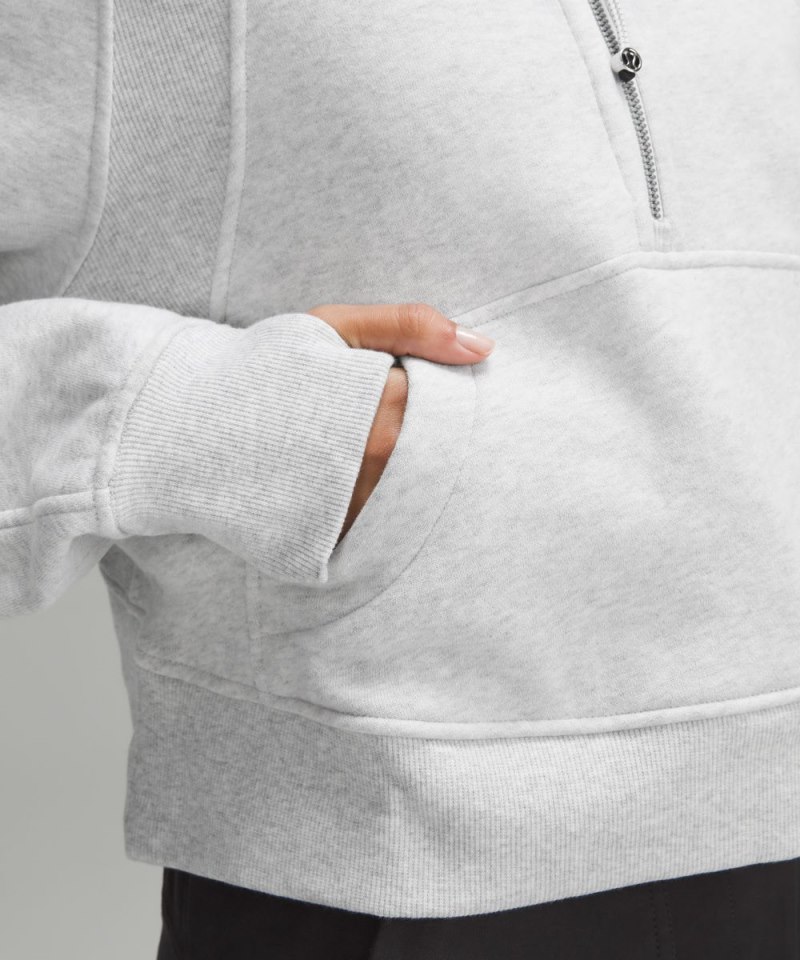 Lululemon Scuba Oversized Funnel-Neck Half Zip Heathered Core Ultra Light Grey Online Outlet Sale