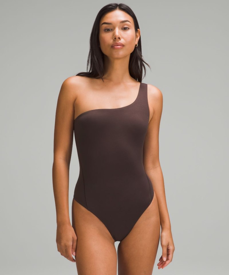 Lululemon Wundermost Ultra-Soft Nulu Asymmetrical Bodysuit Espresso (not available) Online Outlet Sale