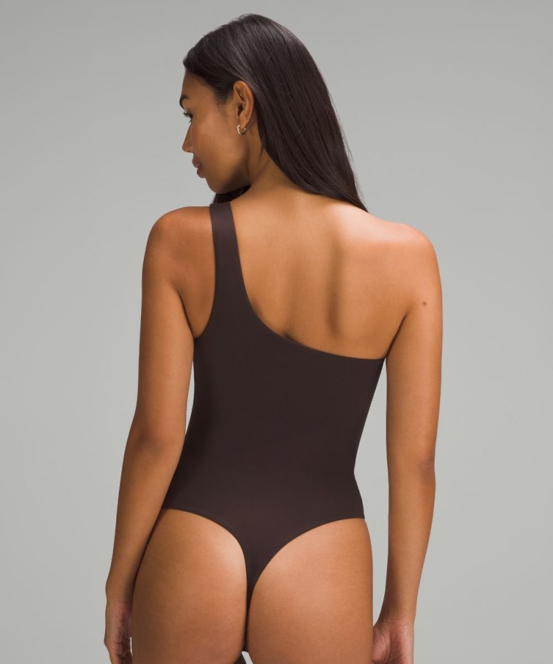 Lululemon Wundermost Ultra-Soft Nulu Asymmetrical Bodysuit Espresso (not available) Online Outlet Sale