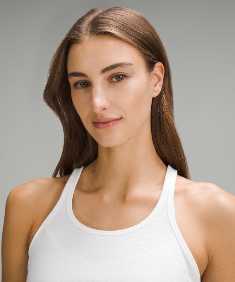 Lululemon Hold Tight Thin Strap Racerback Tank Top White Online Outlet Sale