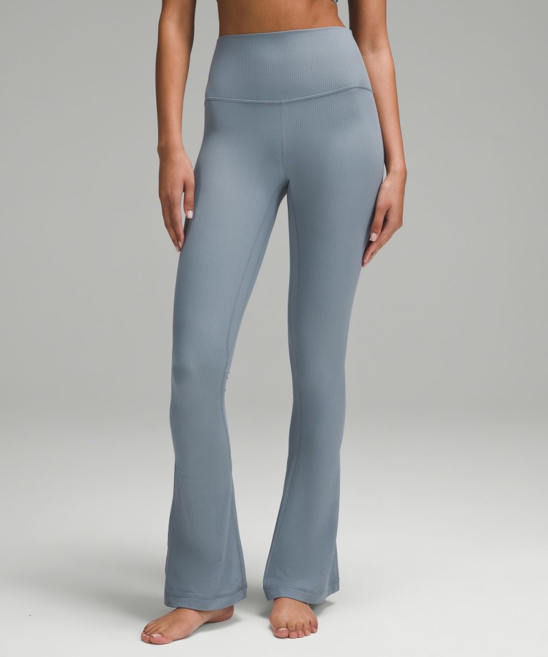 Lululemon lululemon Align™ High-Rise Ribbed Mini-Flared Pant *Regular Belgian Blue Online Outlet Sale