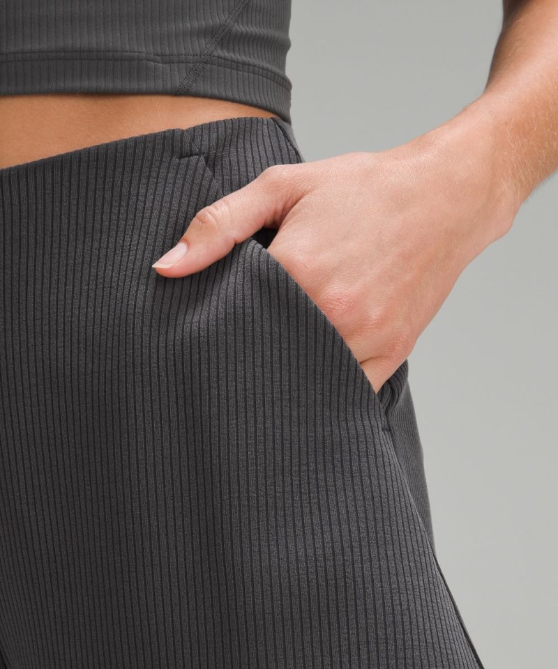 Lululemon Ribbed Softstreme High-Rise Short 2" Black Online Outlet Sale