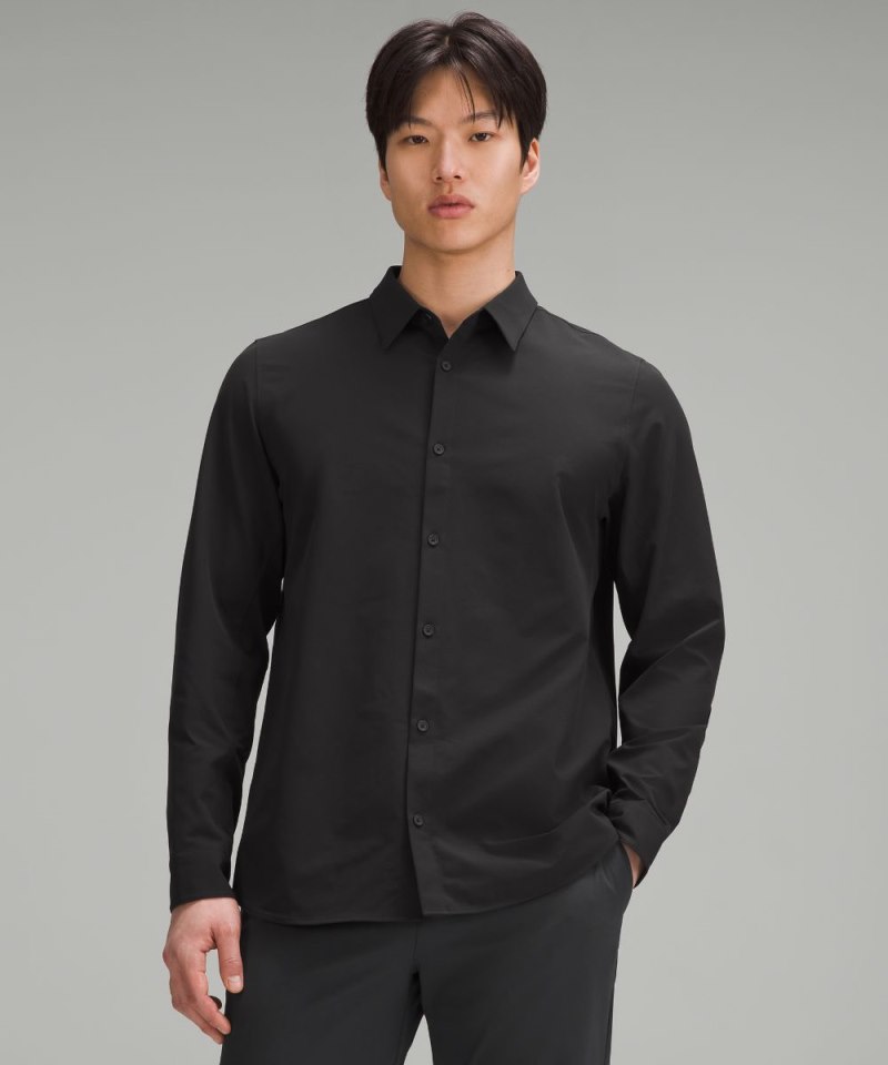 Lululemon New Venture Classic-Fit Long-Sleeve Shirt Black Online Outlet Sale