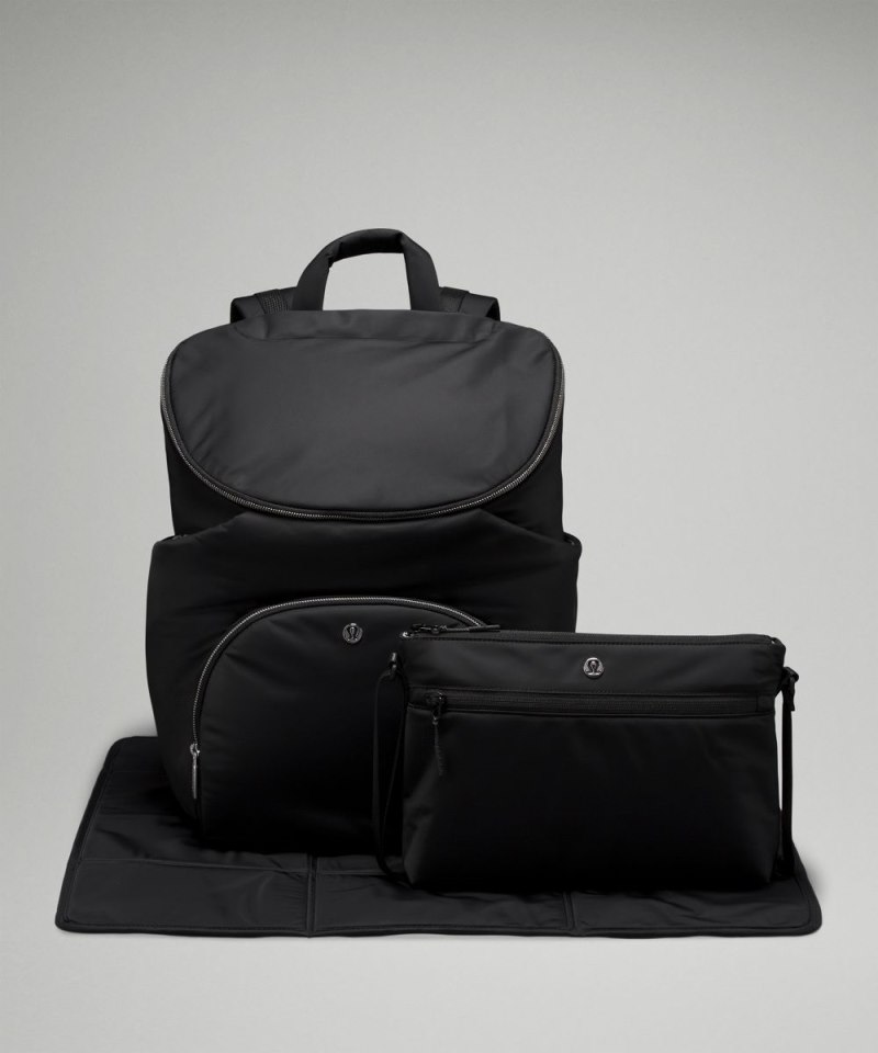 Lululemon New Parent Backpack 17L Black / Silver Drop Online Outlet Sale