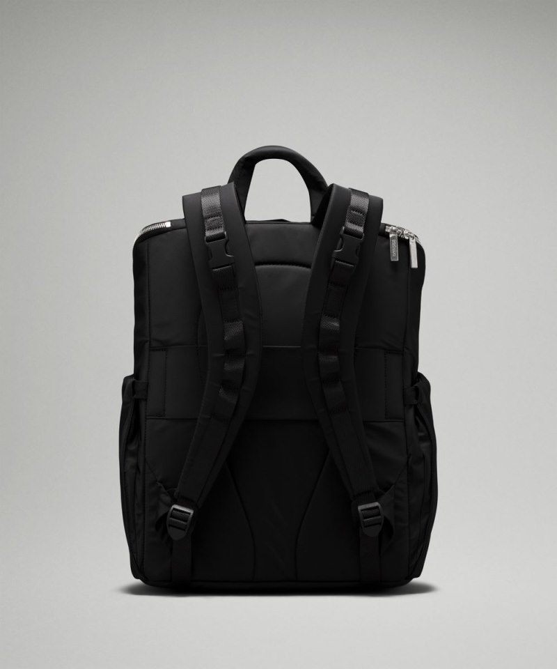 Lululemon New Parent Backpack 17L Black / Silver Drop Online Outlet Sale