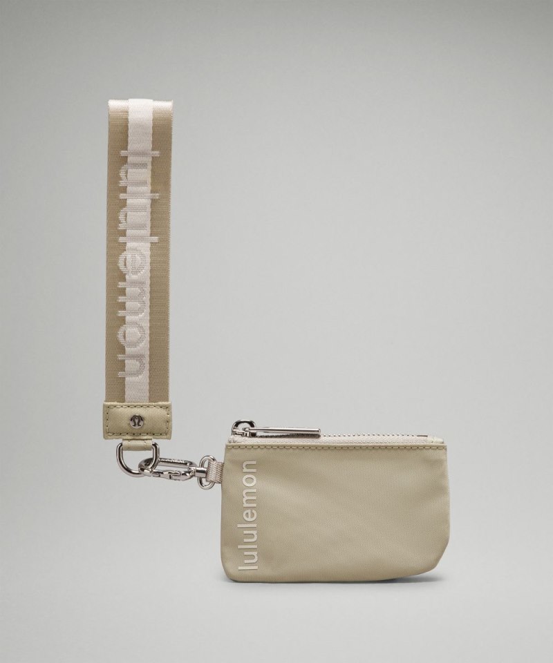 Lululemon Dual Pouch Wristlet *Wordmark Raw Linen / White Opal / White Online Outlet Sale