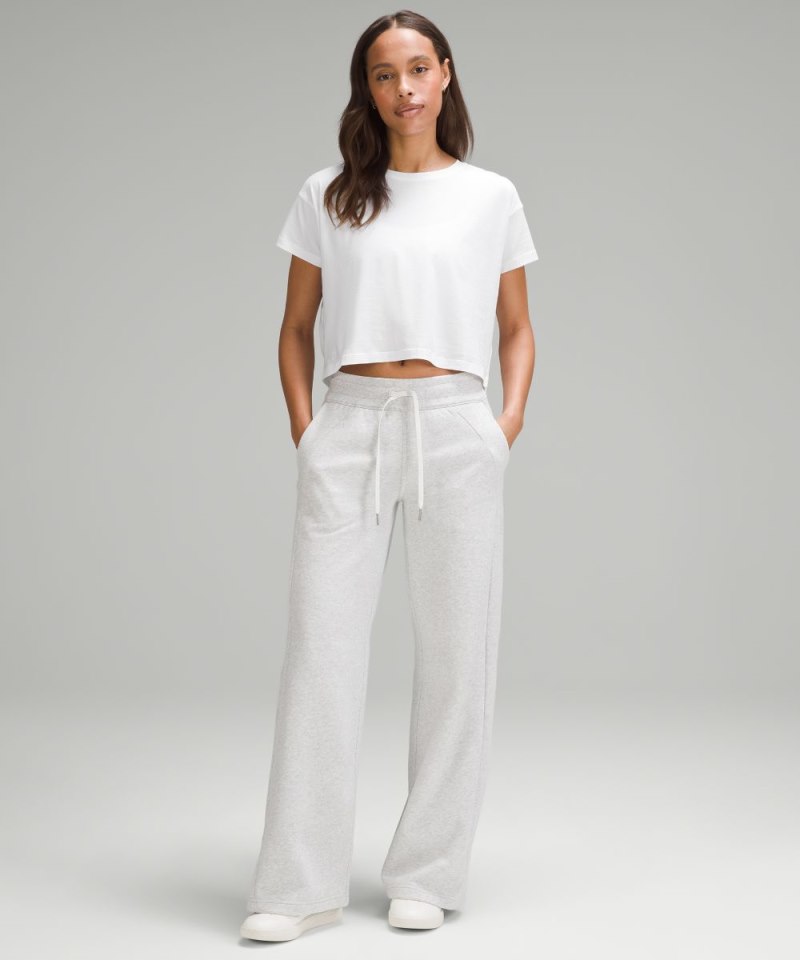 Lululemon Cates Cropped T-Shirt White Online Outlet Sale