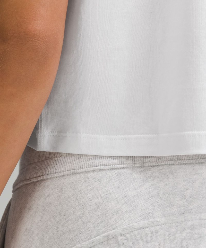 Lululemon Cates Cropped T-Shirt White Online Outlet Sale