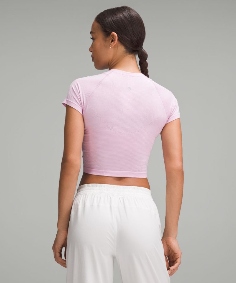 Lululemon Swiftly Tech Cropped Short-Sleeve Shirt 2.0 Vitapink / Vitapink Online Outlet Sale