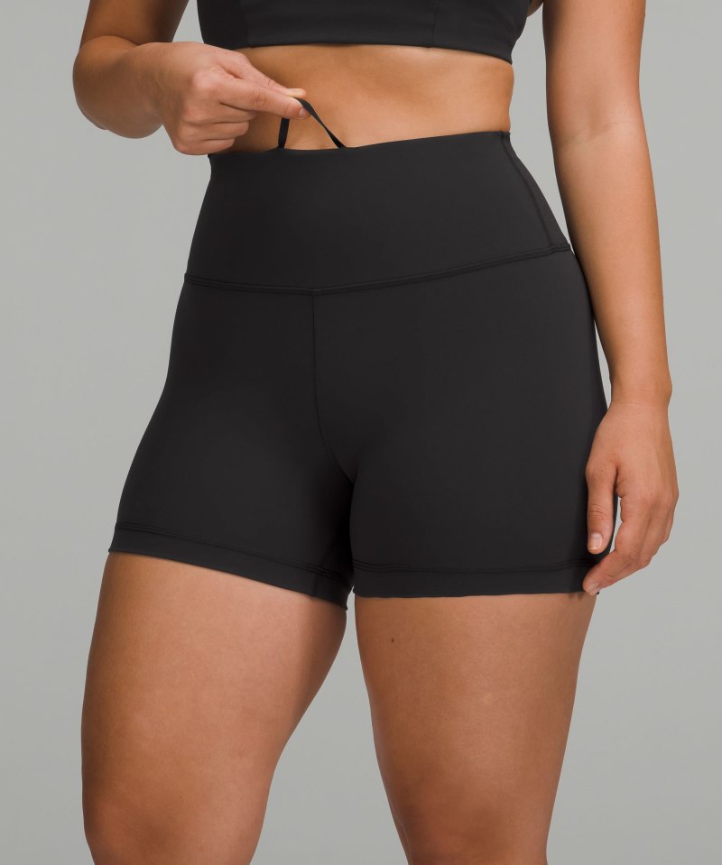 Lululemon Wunder Train Contour Fit High-Rise Short 4" Black Online Outlet Sale