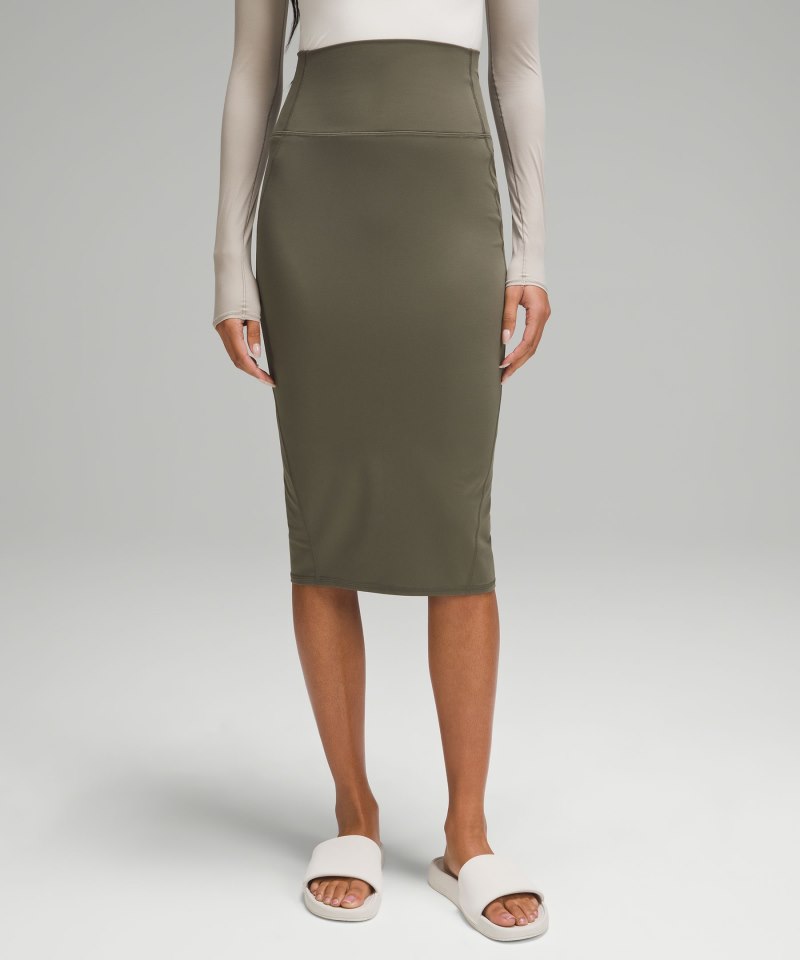 Lululemon Nulu Slim-Fit High-Rise Skirt Army Green Online Outlet Sale