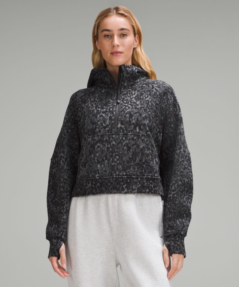Lululemon Scuba Oversized Half-Zip Hoodie Lined Leopard Wp Anchor Multi Online Outlet Sale