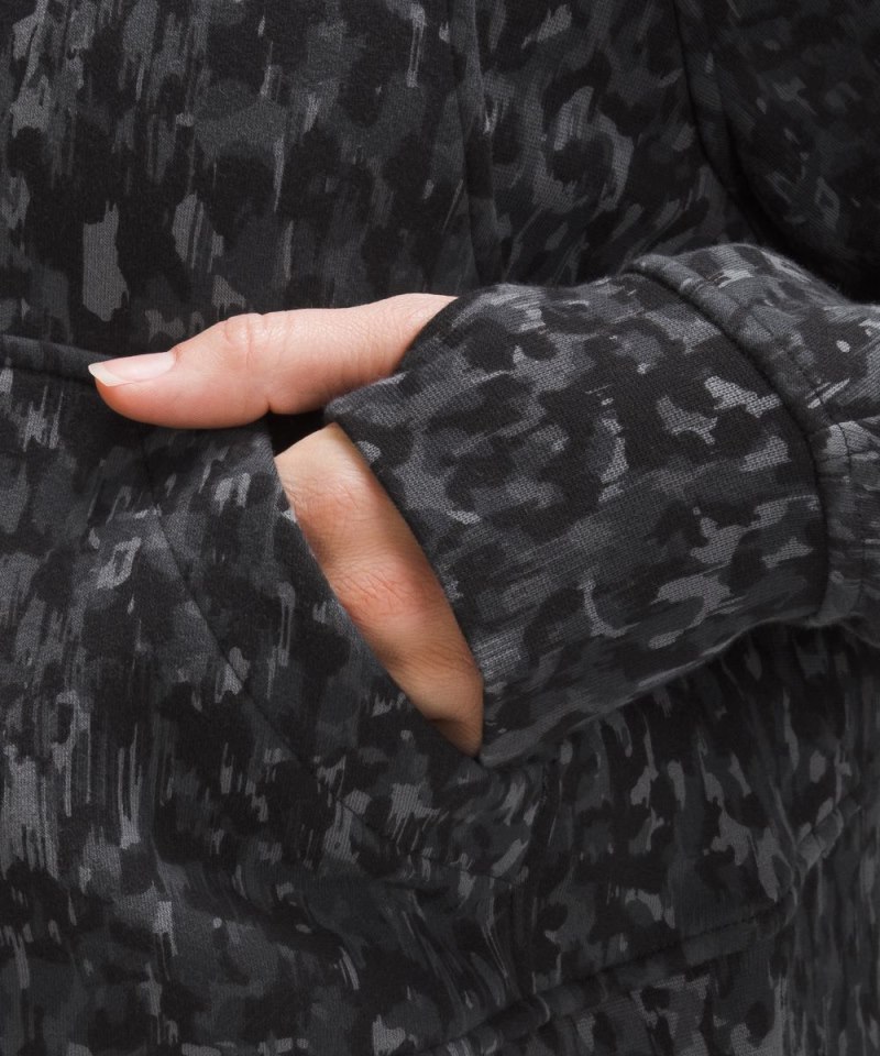 Lululemon Scuba Oversized Half-Zip Hoodie Lined Leopard Wp Anchor Multi Online Outlet Sale