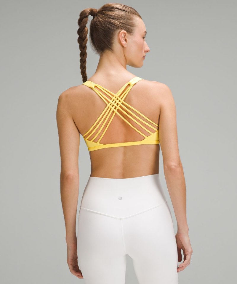 Lululemon Free to Be Bra - Wild *Light Support, A / B Cup Beaming Yellow Online Outlet Sale
