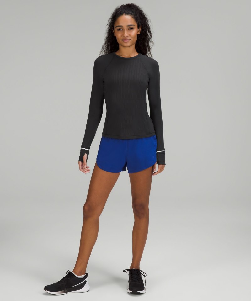 Lululemon It's Rulu Ribbed Long-Sleeve Shirt Black Online Outlet Sale