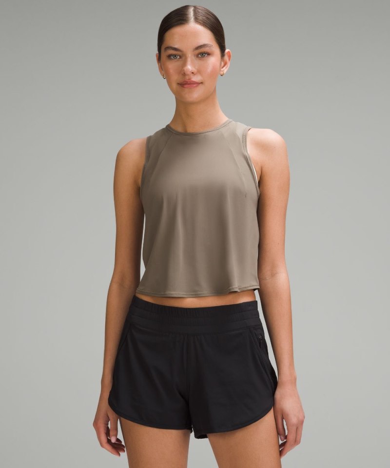 Lululemon Sculpt Cropped Tank Top Nomad Online Outlet Sale