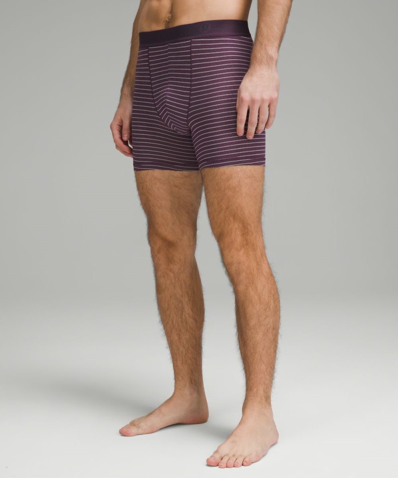 Lululemon Always In Motion Mesh Boxer 5" *3 Pack Cyber Violet / Heathered Core Medium Grey / Pocket Stripe Jade Grey Grape Thistle Online Outlet Sale