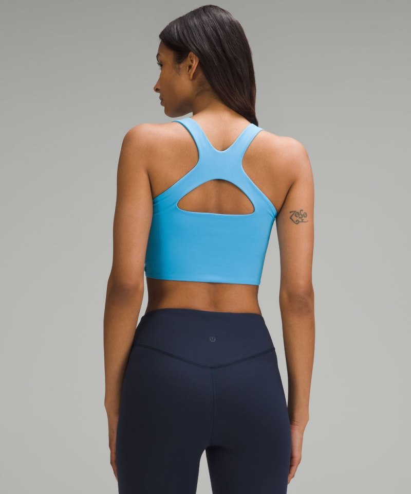 Lululemon Bend This Scoop and Cross Bra *Light Support, A-C Cups Kayak Blue Light Online Outlet Sale