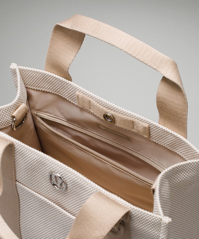 Lululemon Two-Tone Canvas Tote Bag *Mini 4.5L Mojave Tan / Light Ivory Online Outlet Sale