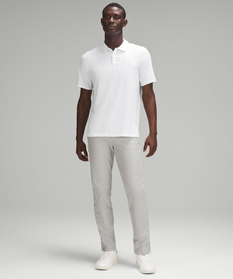 Lululemon Logo Sport Polo Short Sleeve White Online Outlet Sale