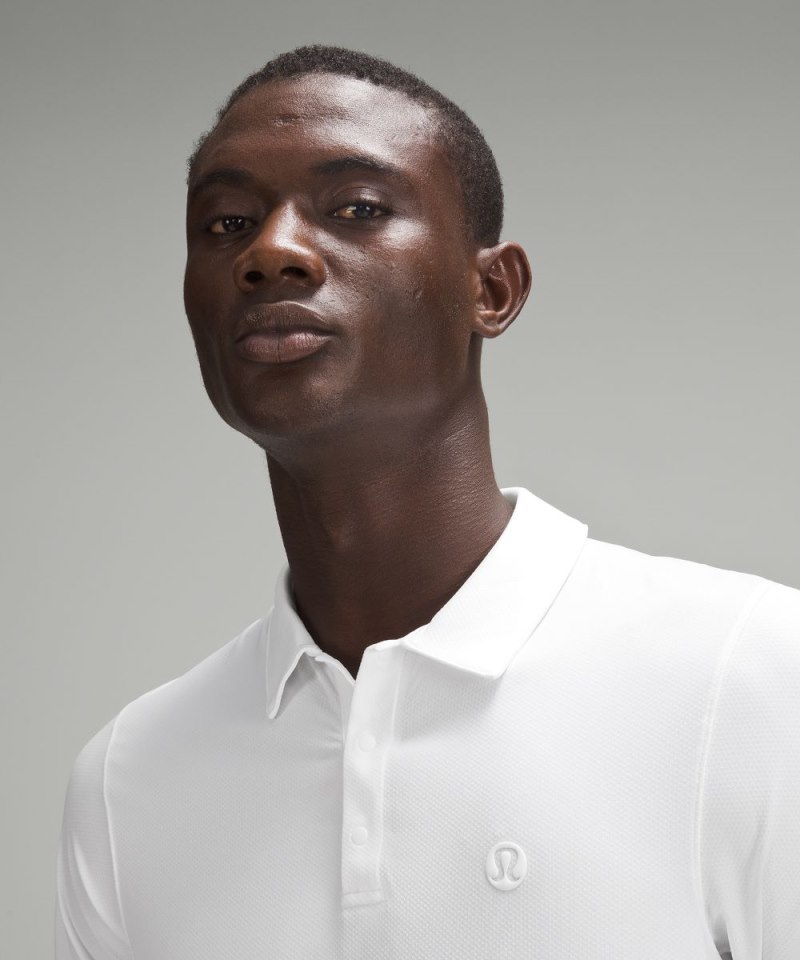 Lululemon Logo Sport Polo Short Sleeve White Online Outlet Sale
