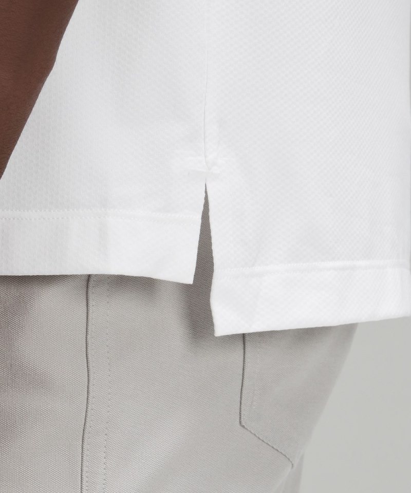 Lululemon Logo Sport Polo Short Sleeve White Online Outlet Sale