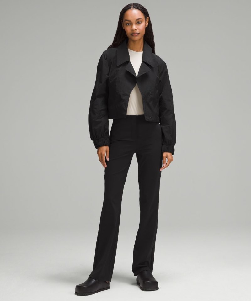 Lululemon Cropped Trench Jacket Black Online Outlet Sale