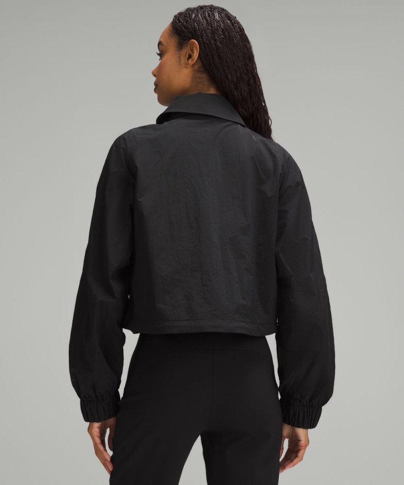 Lululemon Cropped Trench Jacket Black Online Outlet Sale