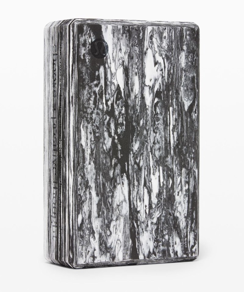 Lululemon Lift and Lengthen Yoga Block Black / White Online Outlet Sale