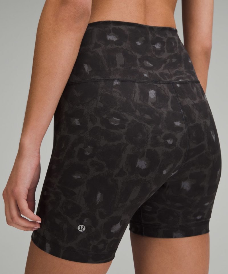 Lululemon Wunder Train High-Rise Short 6" Spray Leopard Black Multi (not available) Online Outlet Sale